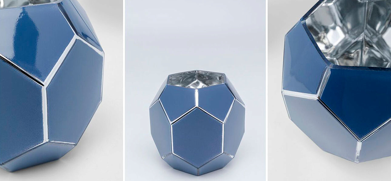 Ваза голубая Geometric Bowl Ваза голубая Geometric Bowl - Loft-Concept в Липецке