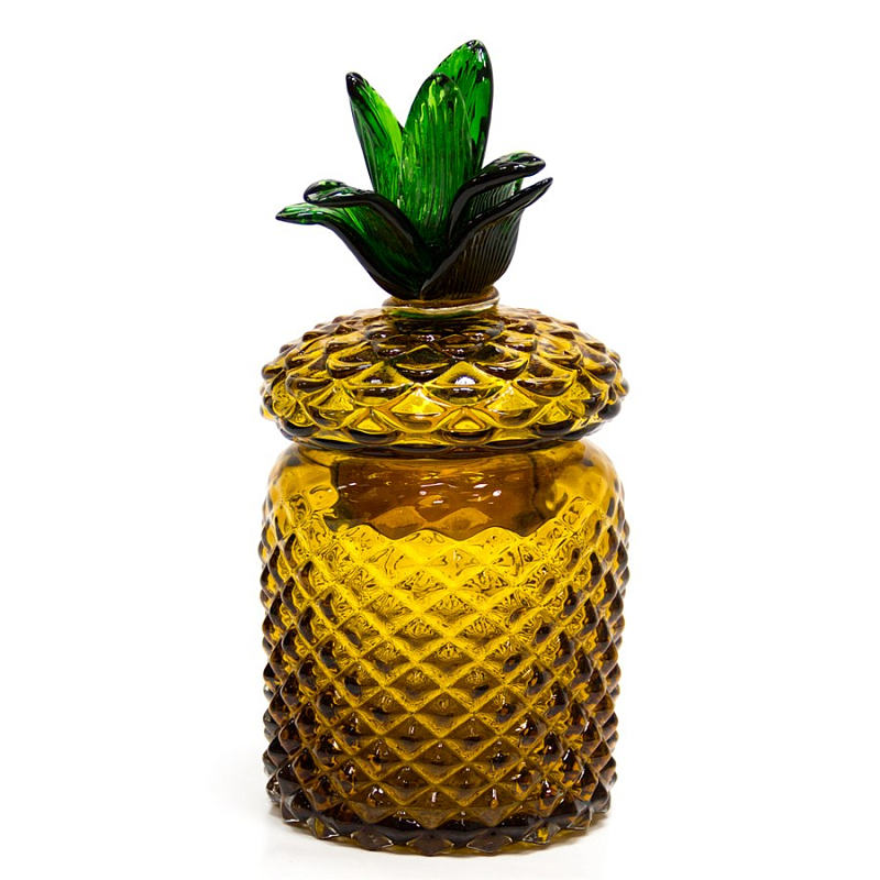 Ваза с крышкой Pineapple Transparent Amber S Янтарь (Amber) Зеленый Ваза с крышкой Pineapple Transparent Amber S Янтарь (Amber) Зеленый в Липецке | Loft Concept