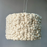 Вязаный шерстяной светильник Knitted wool lamp Cylinder варинант исполнения - 1 | Loft Concept в Липецке