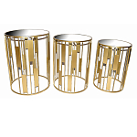 Набор из 3-х столов из металла Brass Symphony варинант исполнения - 1 | Loft Concept в Липецке