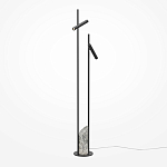 Напольный торшер светодионый черный Lumen Duo варинант исполнения - 1 | Loft Concept в Липецке