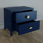 Тумба прикроватная с двумя ящиками Elsa Dreams Blue варинант исполнения - 2 | Loft Concept в Липецке