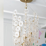 Подвесной светильник декорированный цветами из стекла Lightness of Flowers варинант исполнения - 6 | Loft Concept в Липецке