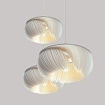 Подвесной светильник с белыми изящными декоративными лепестками Volumetric Petal Lamp варинант исполнения - 8 | Loft Concept в Липецке