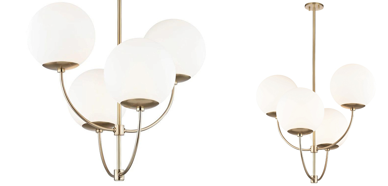 Люстра Breasal White Matte Balls Chandelier Brass Люстра Breasal White Matte Balls Chandelier Brass - Loft-Concept в Липецке