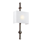 Бра бронзового цвета с полукруглым матовым стеклянным плафоном в геометрическом каркасе Feiss варинант исполнения - 5 | Loft Concept в Липецке