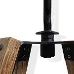 Барный стул со спинкой и мягкой обивкой с ромбами на 4-х деревянных ножках Бежевый Велюр Ava Charm варинант исполнения - 8 | Loft Concept в Липецке