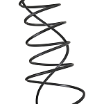 Подвесной светильник светодиодный из металла со спиральным декоративным элементом черный Metal Spiral варинант исполнения - 8 | Loft Concept в Липецке