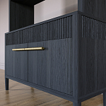 Стеллаж Primo с ящиками Черный дуб  варинант исполнения - 4 | Loft Concept в Липецке