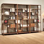 Стеллаж деревянный с полками для хранения Moon Walnut Furniture варинант исполнения - 1 | Loft Concept в Липецке