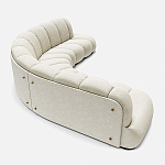 Диван Limoges полукруглой формы с обивкой букле молочного цвета варинант исполнения - 1 | Loft Concept в Липецке