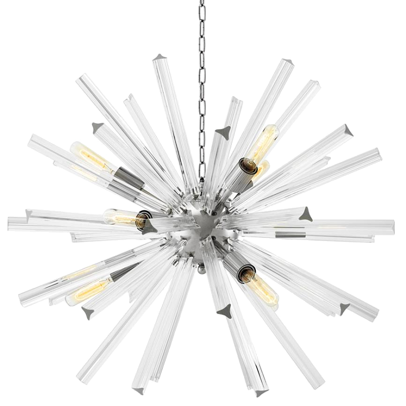 Люстра Chandelier Equalizer S Nickel Никель Прозрачный (Transparent) в Липецке | Loft Concept 