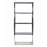 Металлический стеллаж со стеклянными полками Molecule варинант исполнения - 2 | Loft Concept в Липецке