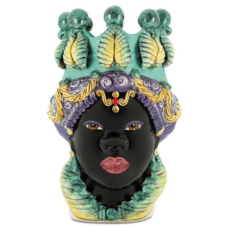 Ваза Vase Moro Lady Big Traditional Черный Зеленый Фиолетовый Ваза Vase Moro Lady Big Traditional Черный Зеленый Фиолетовый в Липецке | Loft Concept