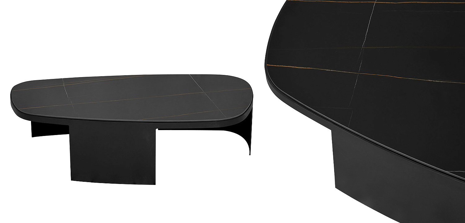 Кофейный стол с каменной столешницей Koch Coffee Table Кофейный стол с каменной столешницей Koch Coffee Table - Loft-Concept в Липецке