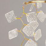 Люстра подвесная золотого цвета с декоративными ветвями и прозрачными рельефными подвесками FAIRYTREE Light варинант исполнения - 10 | Loft Concept в Липецке