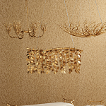 Люстра золотая с декором в виде веток эвкалипта Eucalyptus Branches варинант исполнения - 5 | Loft Concept в Липецке