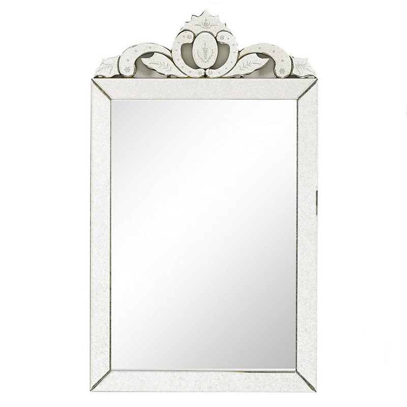 Зеркало настенное в раме Venetian Mirror Серебряный Черный Зеркало настенное в раме Venetian Mirror Серебряный Черный в Липецке | Loft Concept