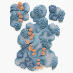 Тканый вручную Большой абстрактный гобелен Frost Forest варинант исполнения - 3 | Loft Concept в Липецке