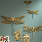 Настенный декор из двух декоративных стрекоз Flight of the Dragonfly варинант исполнения - 2 | Loft Concept в Липецке