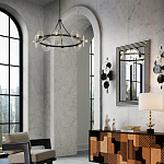 Люстра круглая с литыми стеклянными дисками Olympe Glass Chandelier варинант исполнения - 4 | Loft Concept в Липецке