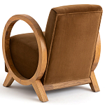 Кресло с круглыми деревянными подлокотниками Modesto Chair варинант исполнения - 4 | Loft Concept в Липецке