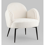 Полукресло Wave Stripes букле белый варинант исполнения - 1 | Loft Concept в Липецке