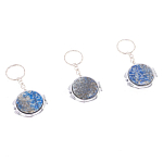 Зеркало брелок карманное двухстороннее из натурального камня Лазурит Stone Mirrors варинант исполнения - 8 | Loft Concept в Липецке