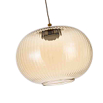 Подвесной светильник с янтарным рифленым стеклянным плафоном Ferm Living варинант исполнения - 5 | Loft Concept в Липецке
