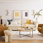 Журнальный стол с круглой деревянной столешницей Urban Style Space варинант исполнения - 4 | Loft Concept в Липецке