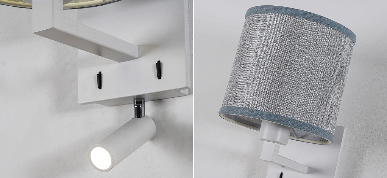 Бра с абажуром и поворотным спотом Trumpet Lamp White Бра с абажуром и поворотным спотом Trumpet Lamp White - Loft-Concept в Липецке