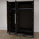 Большой Шкаф Primo Темный орех с 3 дверьми и 3 выдвижными ящиками варинант исполнения - 9 | Loft Concept в Липецке