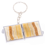 Зеркало брелок складное двухстороннее из натурального камня Оникс Silver Stone Mirrors варинант исполнения - 5 | Loft Concept в Липецке