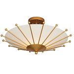 Потолочный светильник в форме конуса с каркасом золотого цвета и тканевым абажуром Inspiration in Light варинант исполнения - 2 | Loft Concept в Липецке