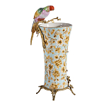 Ваза фарфоровая с птицей на бронзовой ветке Garden of Eden варинант исполнения - 2 | Loft Concept в Липецке