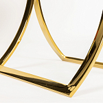 Кофейный столик на подстолье золотого цвета Noelle варинант исполнения - 5 | Loft Concept в Липецке