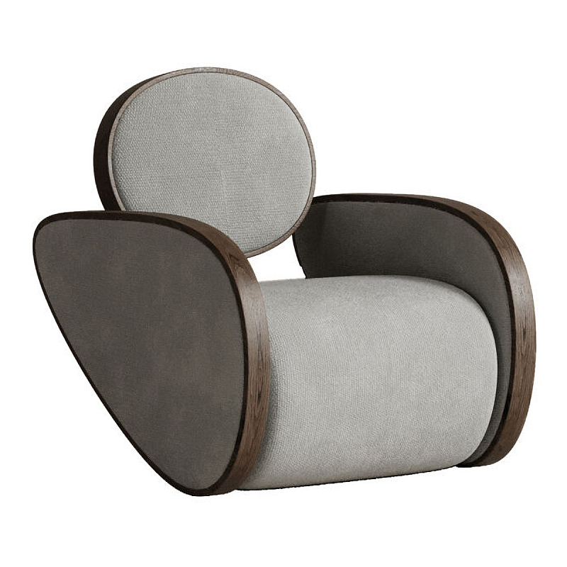 Кресло Nautilus Grey Серый Коричневый в Липецке | Loft Concept 