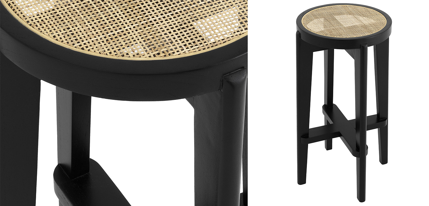 Барный стул Eichholtz Bar Stool Dareau black Барный стул Eichholtz Bar Stool Dareau black - Loft-Concept в Липецке