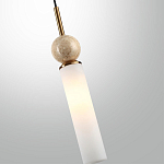 Подвесной светильник с цилиндрическим матовым плафоном и декоративным шаром из камня Orb Essence варинант исполнения - 13 | Loft Concept в Липецке