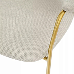 Стул Singer Chair с подлокотниками серый на золотистых ножках варинант исполнения - 7 | Loft Concept в Липецке