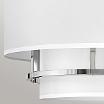 Потолочный светильник с двухслойным белым текстильным абажуром Hinkley варинант исполнения - 23 | Loft Concept в Липецке