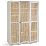 Шкаф с тремя дверцами из плетеного ротанга Tomio Wicker Furniture варинант исполнения - 2 | Loft Concept в Липецке