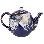 Чайный сервиз из фарфора темно-синий с рисунком цветов на 6 персон 14 предметов 300 мл Garden Whisper Porcelain Set  варинант исполнения - 2 | Loft Concept в Липецке