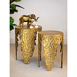 Столик дизайнерский Copper streaks варинант исполнения - 8 | Loft Concept в Липецке