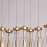 Люстра с 9-ю прозрачными стеклянными плафонами в форме капли Lucid Rain  варинант исполнения - 6 | Loft Concept в Липецке