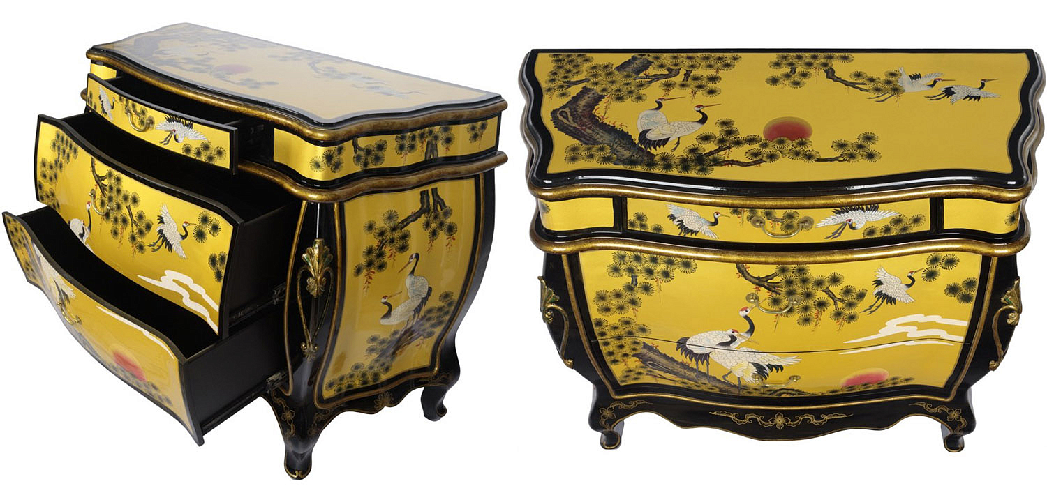 Китайский комод с журавлями Grus chest of drawers Китайский комод с журавлями Grus chest of drawers - Loft-Concept в Липецке