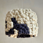 Светильник вязаный из шерсти Черно-белый варинант исполнения - 1 | Loft Concept в Липецке