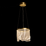 Подвесной светильник цилиндрической формы с прозрачным волнистым плафоном Wave Line варинант исполнения - 3 | Loft Concept в Липецке