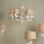 Торшер с белым каркасом и тканевыми абажуром Natural Stems варинант исполнения - 6 | Loft Concept в Липецке