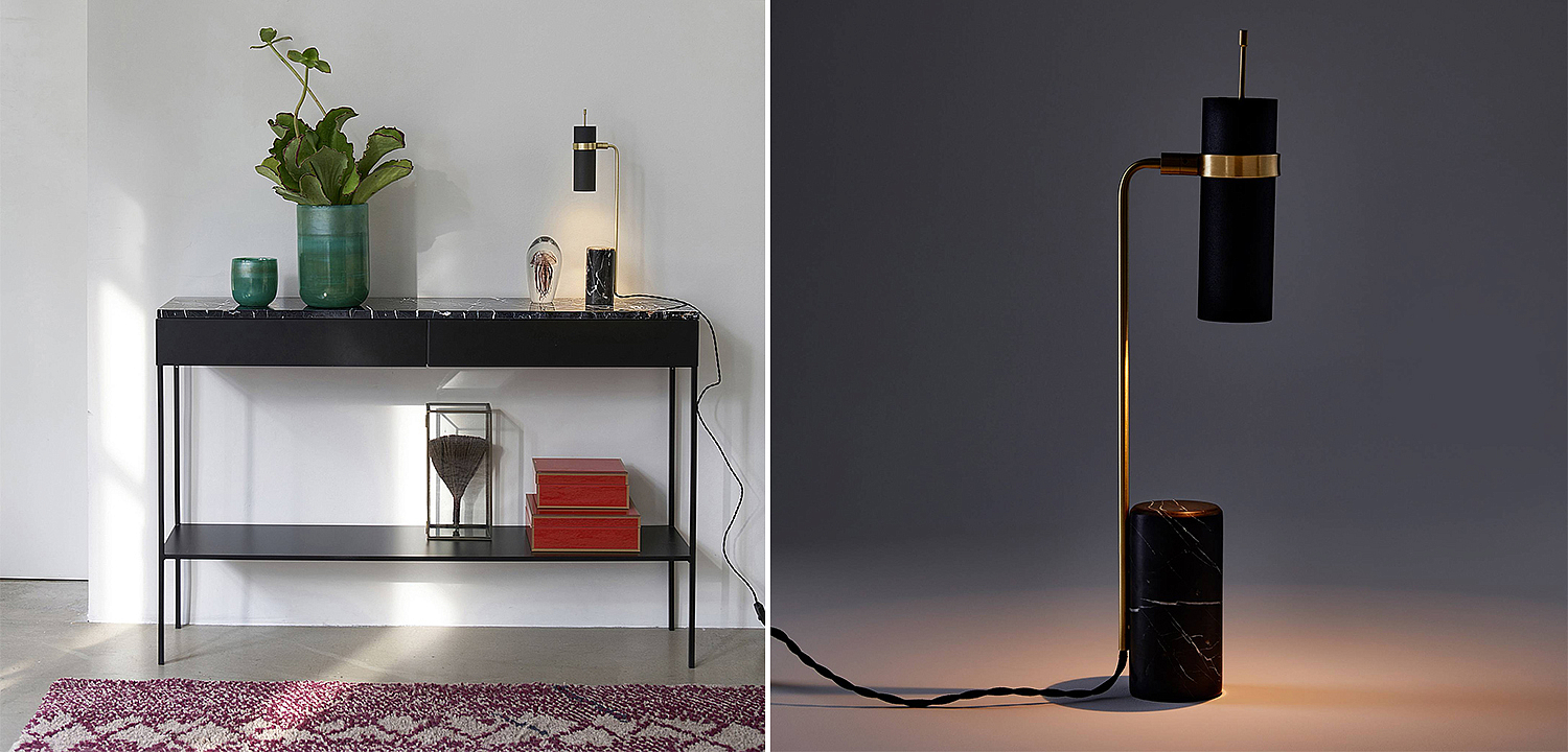 Настольная лампа Detlef Table lamp black marble Настольная лампа Detlef Table lamp black marble - Loft-Concept в Липецке